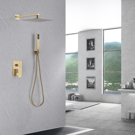 Душевая система для душа Abber Daheim AF8219G, золото матовое фото 2