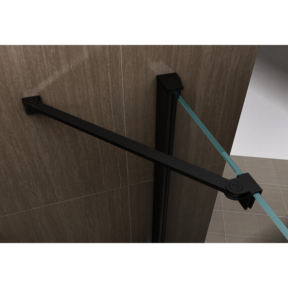 Душевая дверь Abber Zart 120 см AG08120B, черный/прозрачное фото 6