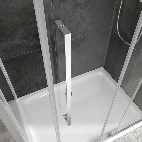 Душевое ограждение Abber Schwarzer Diamant 170х100 см AG30170H-S100, хром/прозрачное фото 5