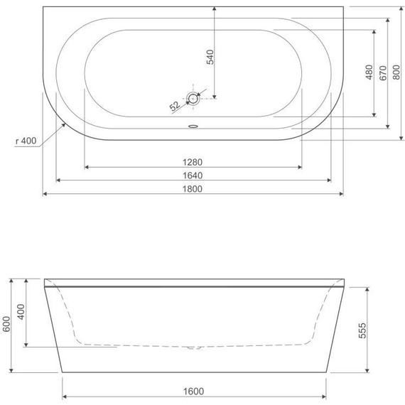 Ванна акриловая Cezares Metauro Wall 180x80 см METAURO-wall-180-80-40 - 6 Ванна акриловая Cezares Metauro Wall 180x80 см METAURO-wall-180-80-40 фото 6