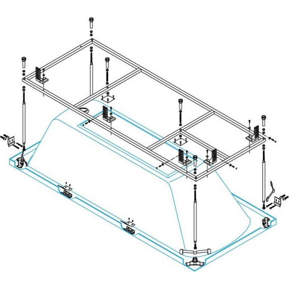 Каркас для ванны Cezares METAURO CORNER-MF фото 