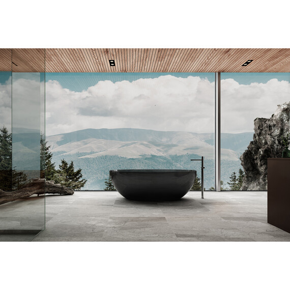 Ванна прозрачная Abber Kristall 165x78 см AT9701Onyx, черный фото 2