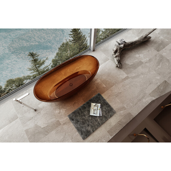 Ванна прозрачная Abber Kristall 165x78 см AT9701Opal, красный фото 3