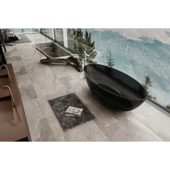 Ванна прозрачная Abber Kristall 180x85 см AT9702Onyx, черный фото 3