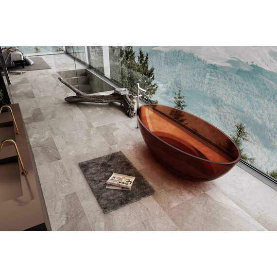 Ванна прозрачная Abber Kristall 180x85 см AT9702Opal, красный фото 4