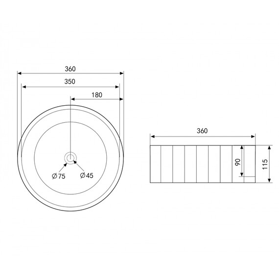 Раковина-чаша Abber Bequem 36 см AC2111 фото 3