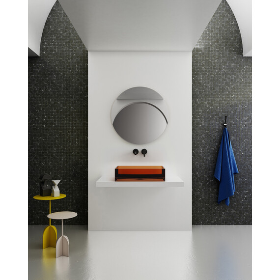 Раковина-чаша прозрачная Abber Kristall 60 см AT2803Opal, красный фото 4