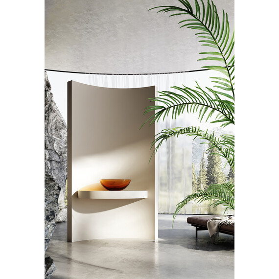 Раковина-чаша прозрачная Abber Kristall 43 см AT2806Opal, красный фото 3