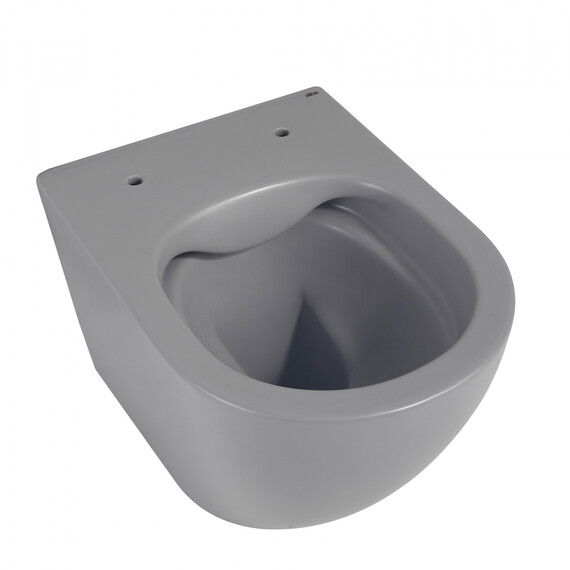 Унитаз подвесной безободковый Abber Bequem AC1101MG с крышкой микролифт, серый матовый, Цвет производителя: серый фото 14