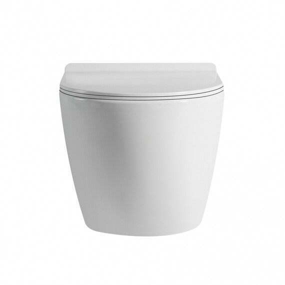 Унитаз подвесной безободковый импульсный Abber Bequem AC1105P с крышкой микролифт фото 8