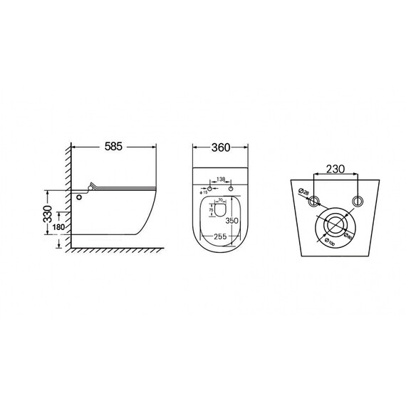Унитаз подвесной безободковый импульсный Abber Bequem AC1105P с крышкой микролифт фото 18