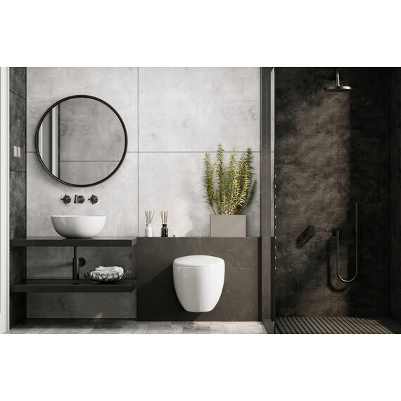 Унитаз подвесной безободковый импульсный Abber Bequem AC1107P с крышкой микролифт фото 5