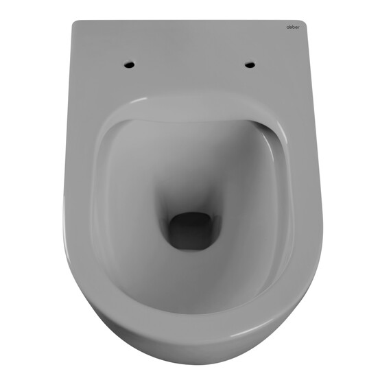 Унитаз подвесной безободковый Abber Bequem AC1103MG с крышкой микролифт, серый матовый, Цвет производителя: серый фото 17