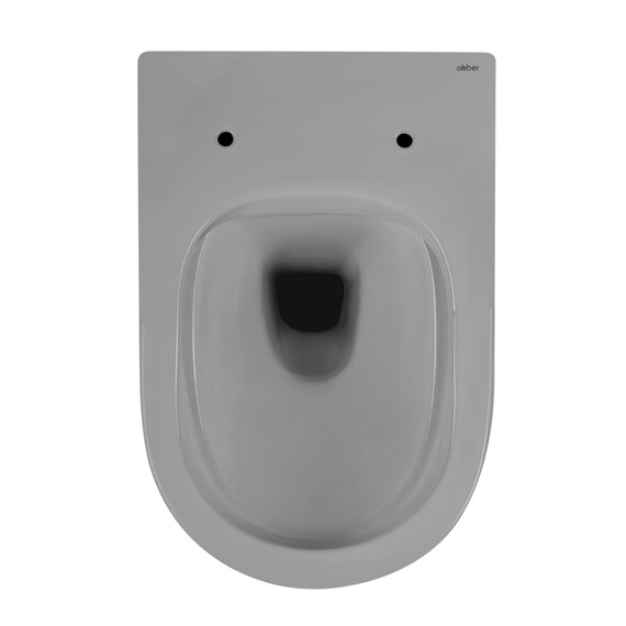 Унитаз подвесной безободковый Abber Bequem AC1103MG с крышкой микролифт, серый матовый, Цвет производителя: серый фото 16