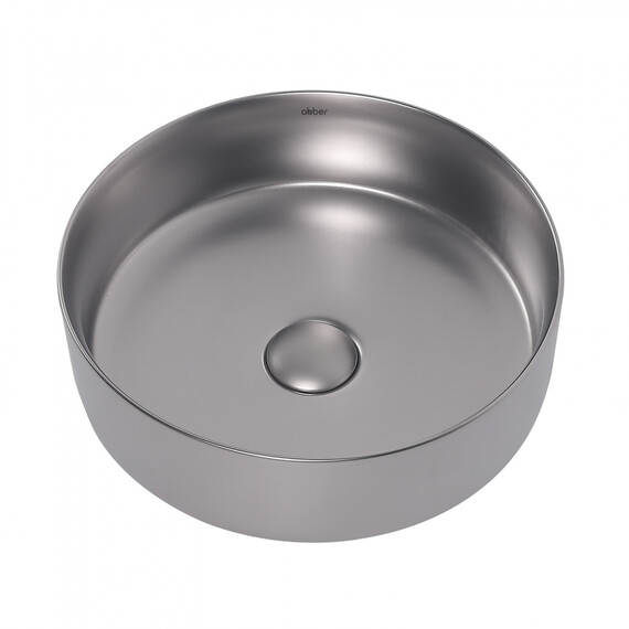 Раковина-чаша Abber Bequem 36 см AC2108MS, серебро матовое фото 3