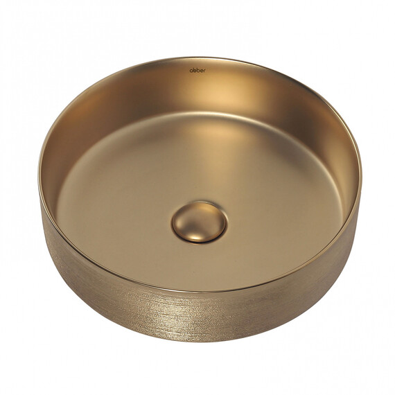 Раковина-чаша Abber Bequem 40 см AC2109BGM, золото матовое фото 3