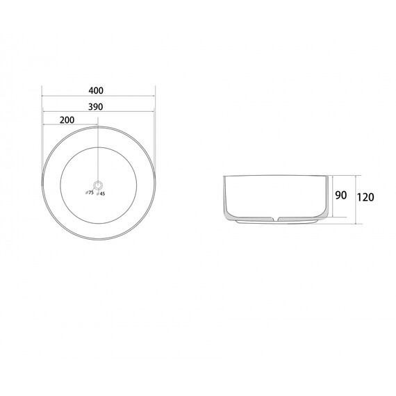 Раковина-чаша Abber Bequem 40 см AC2109BGM, золото матовое фото 4