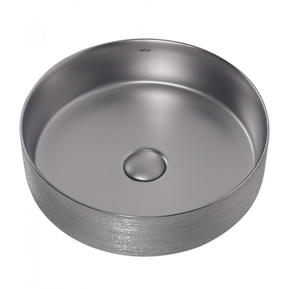 Раковина-чаша Abber Bequem 40 см AC2109BSM, серебро матовое фото 2