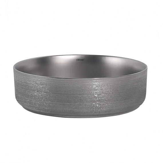 Раковина-чаша Abber Bequem 40 см AC2109BSM, серебро матовое фото 3