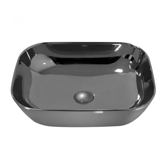 Раковина-чаша Abber Rechteck 46 см AC2200GS, серебро фото 2