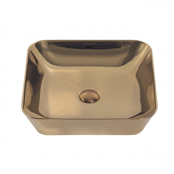 Раковина-чаша Abber Rechteck 43 см AC2205GG, золото фото 3