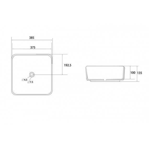 Раковина-чаша Abber Rechteck 38 см AC2211MBE, светло-бежевый матовый фото 5
