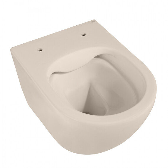 Унитаз подвесной безободковый Abber Bequem AC1101MBE с крышкой микролифт, бежевый матовый, Цвет производителя: бежевый фото 17