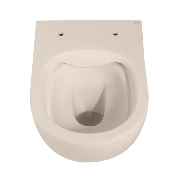 Унитаз подвесной безободковый Abber Bequem AC1101MBE с крышкой микролифт, бежевый матовый, Цвет производителя: бежевый фото 18