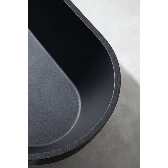 Ванна отдельностоящая Abber Frankfurt 170x75 см AM9941B, черный фото 10