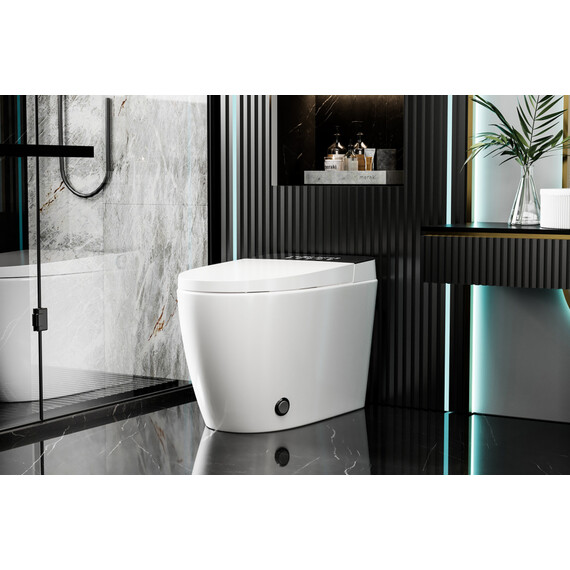 Унитаз-биде приставной электронный с импульсным смывом Abber Bequem AC1116S с крышкой микролифт фото 11