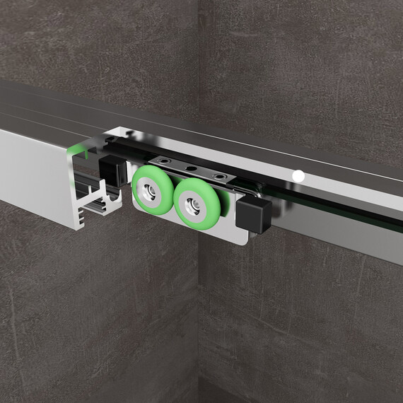 Душевая дверь Abber Komfort 160 см AG93160 (стекло 8 мм), хром/прозрачное фото 5