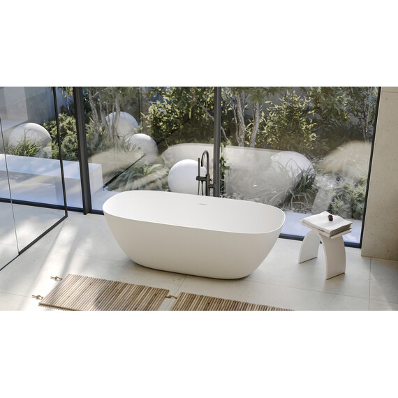 Ванна отдельностоящая Abber Stein 170x72 см AS9612-1.7, белый матовый фото 3