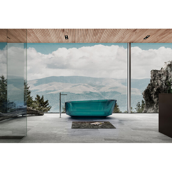 Ванна прозрачная Abber Kristall 170x80 см AT9706Aquamarin, бирюзовый фото 2