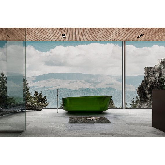 Ванна прозрачная Abber Kristall 170x80 см AT9706Emerald, зеленый фото 2