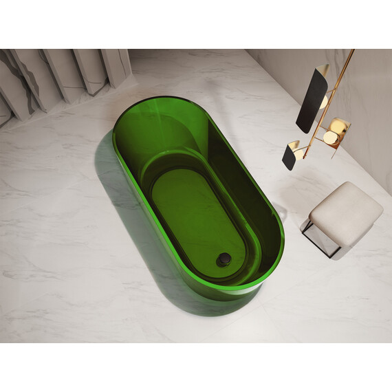 Ванна прозрачная Abber Kristall 170x80 см AT9706Emerald, зеленый фото 4