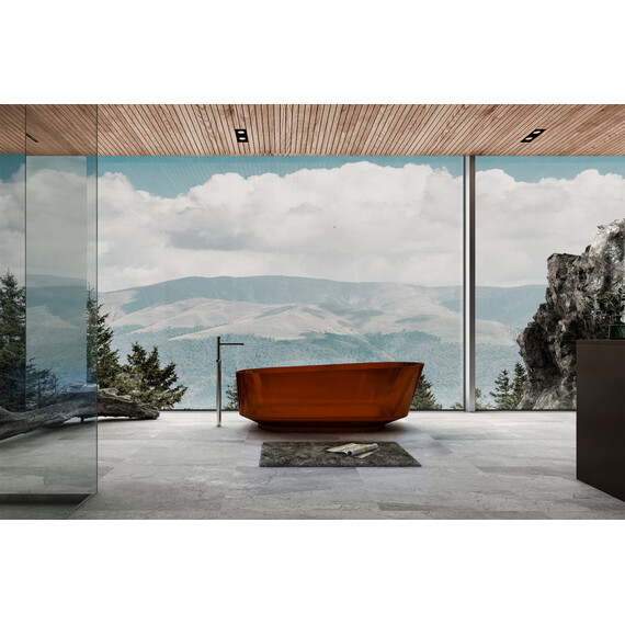 Ванна прозрачная Abber Kristall 170x80 см AT9706Opal, коричневый фото 2