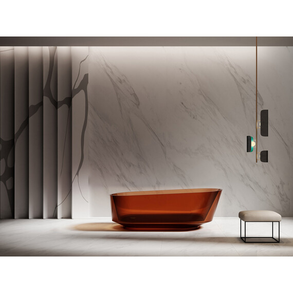 Ванна прозрачная Abber Kristall 170x80 см AT9706Opal, коричневый фото 3