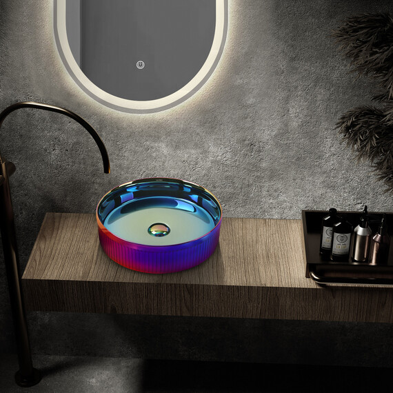 Раковина-чаша Abber Bequem 40 см AC2114Regen, хамелеон фото 3