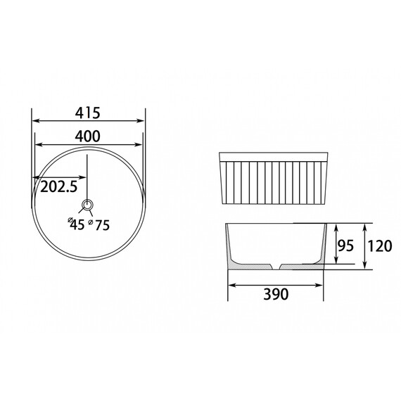 Раковина-чаша Abber Bequem 40 см AC2114Regen, хамелеон фото 6