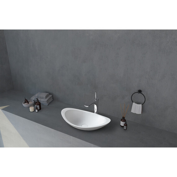 Раковина-чаша Abber Stein 60 см AS2606, белый матовый фото 2