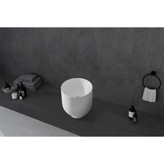 Раковина-чаша Abber Stein 40 см AS2618, белый матовый фото 2