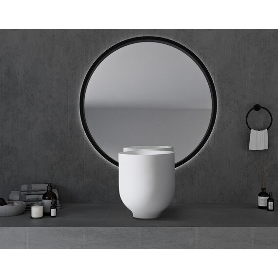 Раковина-чаша Abber Stein 40 см AS2618, белый матовый фото 3