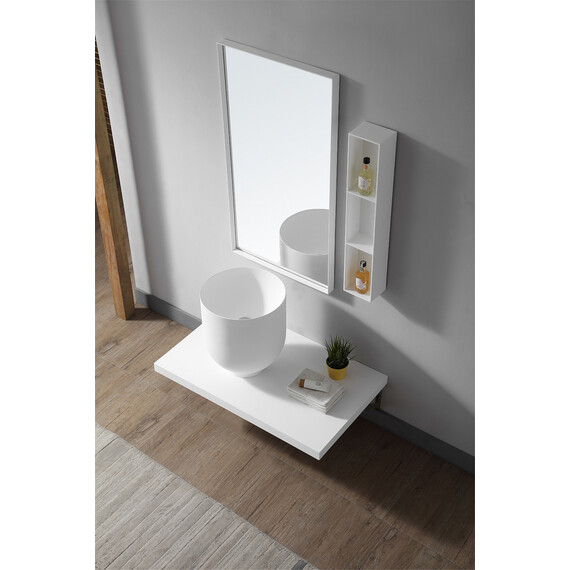 Раковина-чаша Abber Stein 40 см AS2618, белый матовый фото 4