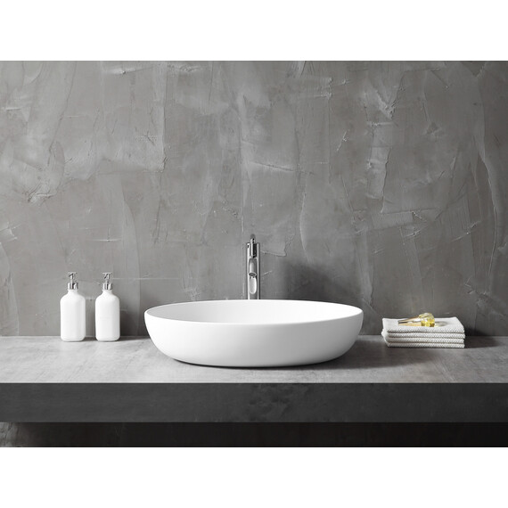 Раковина-чаша Abber Stein 60 см AS2619, белый матовый фото 3