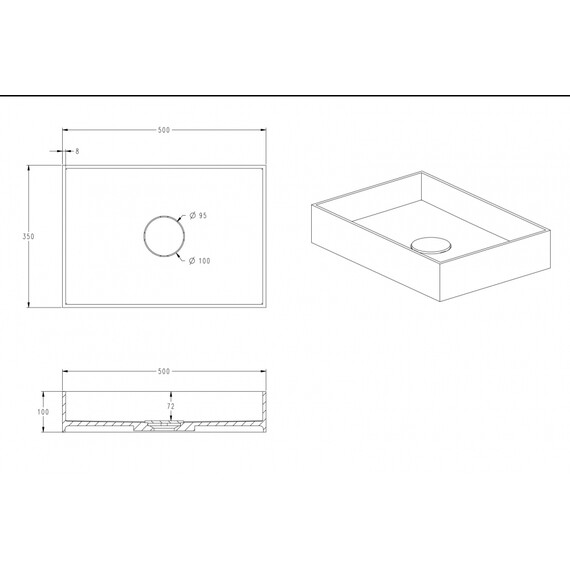 Раковина-чаша Abber Stein 50 см AS2621, белый матовый фото 4