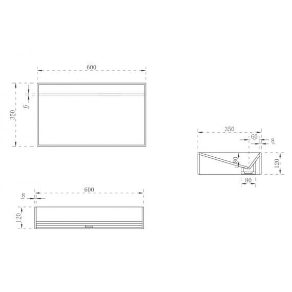 Раковина-чаша Abber Stein 60 см AS2623, белый матовый фото 4