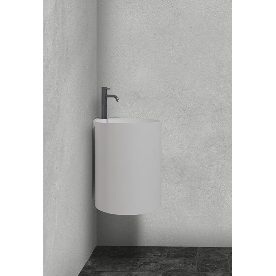 Раковина подвесная Abber Stein 42 см AS2625, белый матовый фото 3