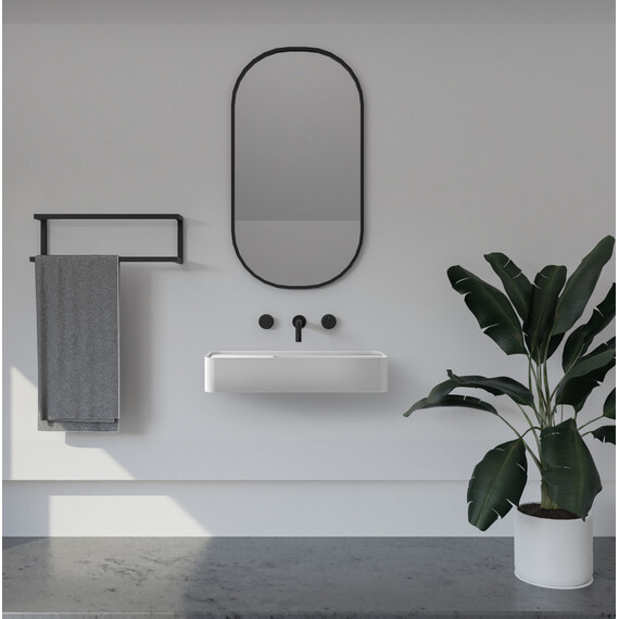 Раковина подвесная Abber Stein 80 см AS2627-0.8, белый матовый фото 3