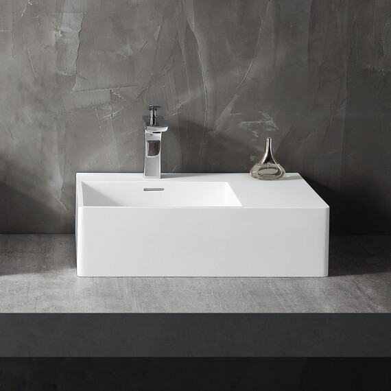 Раковина подвесная Abber Stein 56 см AS2644 L, белый матовый фото 2