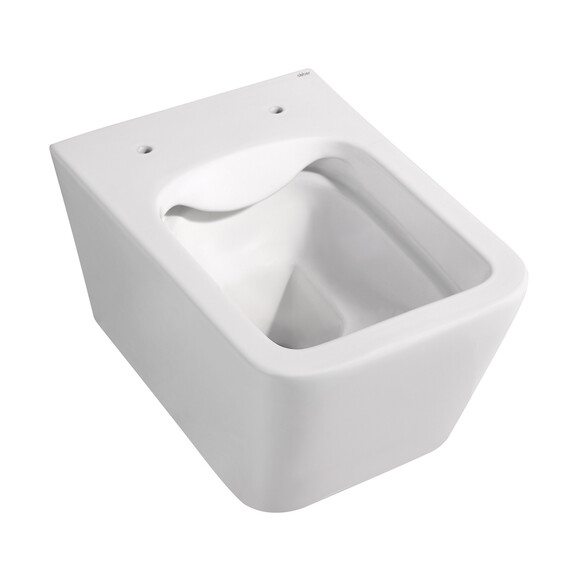 Унитаз подвесной безободковый Abber Rechteck AC1201MW с тонкой крышкой микролифт, белый матовый фото 16